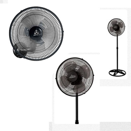 Ventilador de coluna e ventilador de parede, temos vários tamanhos.